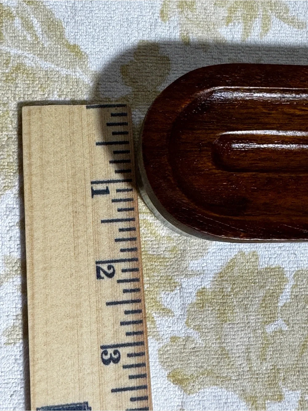 Thick Clear Oval Glass Container/Organizer w/ Brown Wooden Lid Cover